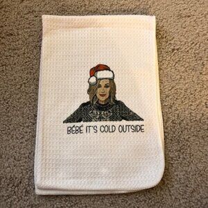 2/$15 or 3/$21 - Bébé It's Cold Outside Funny Kitchen Towel - NWT
